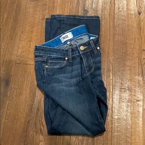 Paige Dark Wash Jeans (wide bottom)
